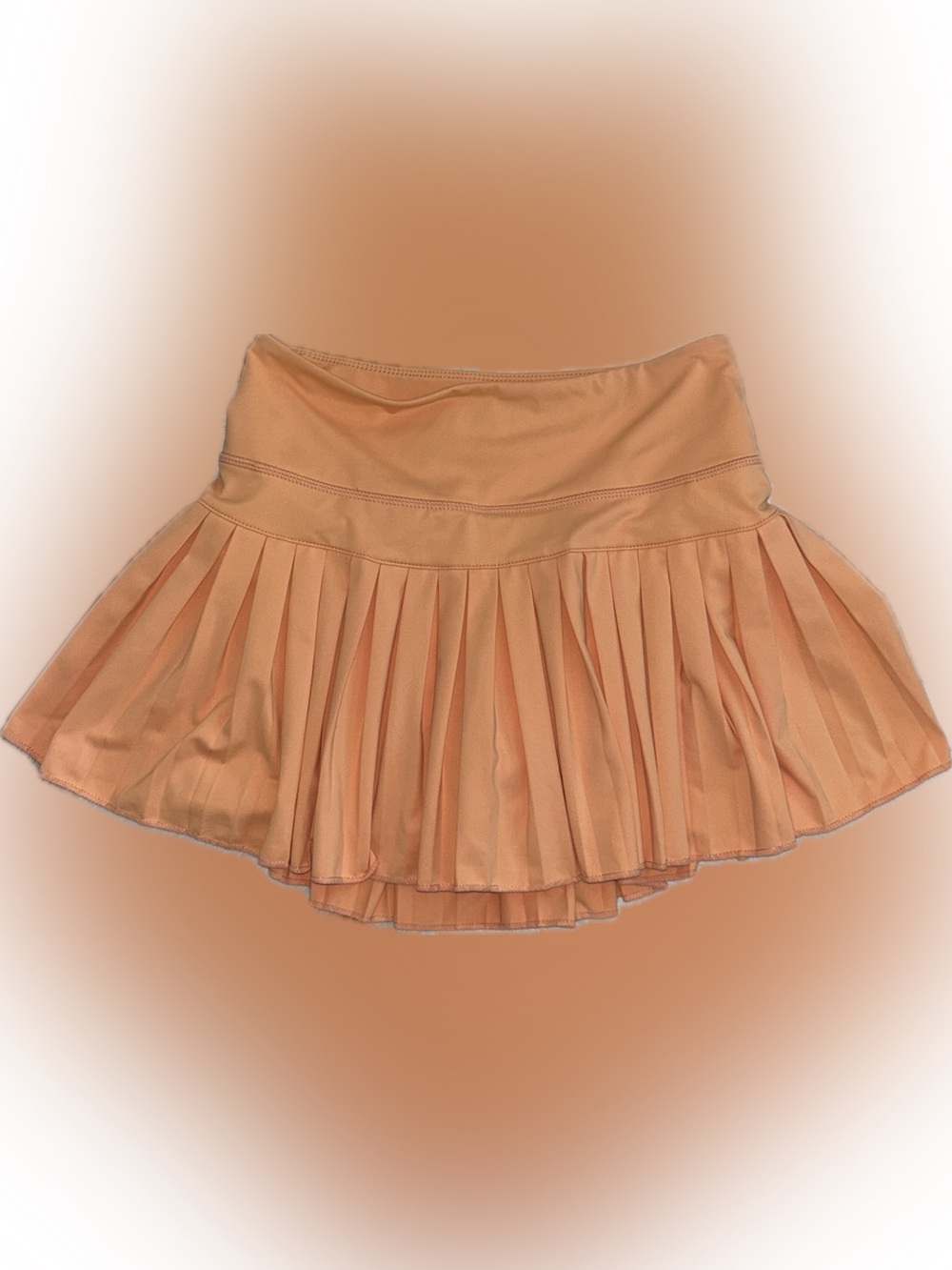 GoldHinge Orange Pleated Tennis Skirt